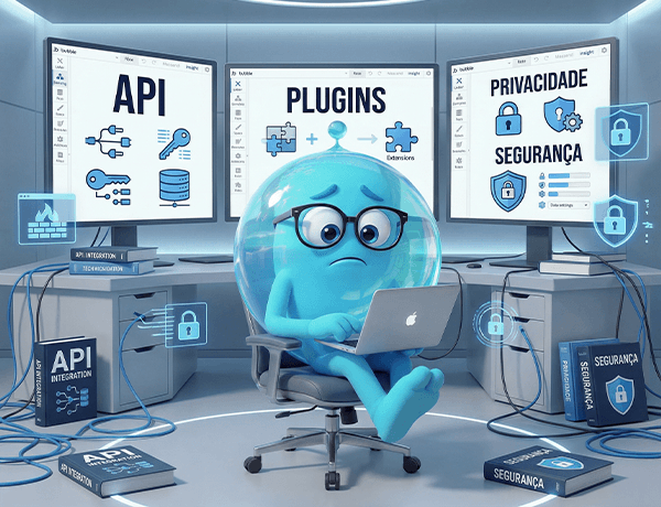Personagem Bubble empacado com APIs e Plugins