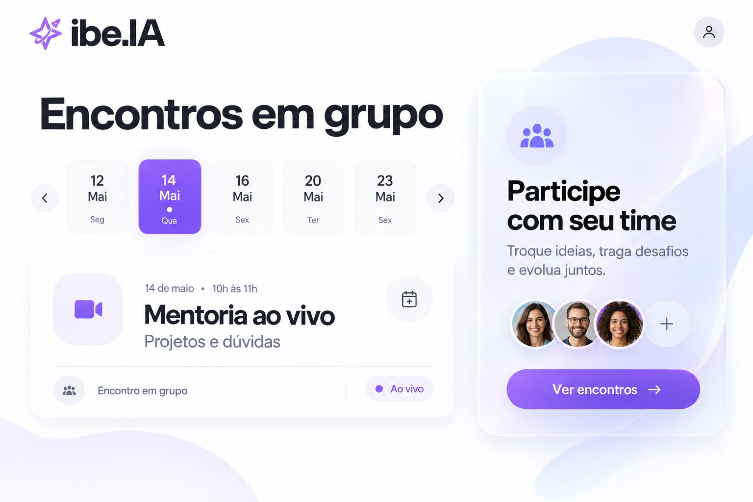 100 check-ins de mentoria em grupo
