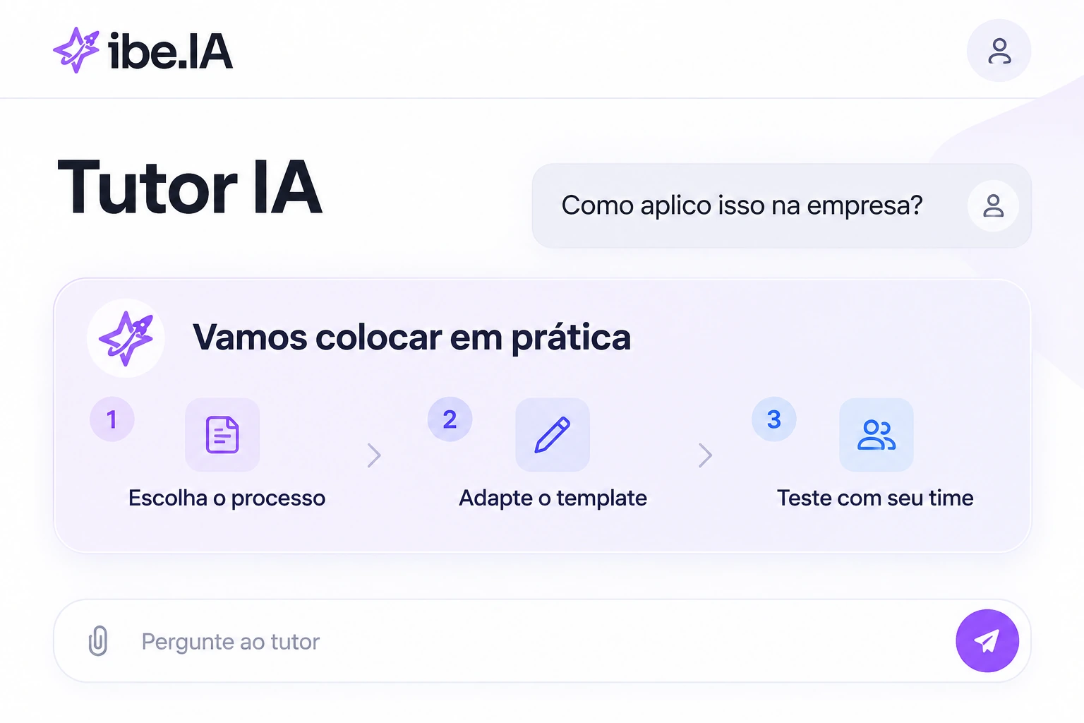 Tutor IA na plataforma de ensino