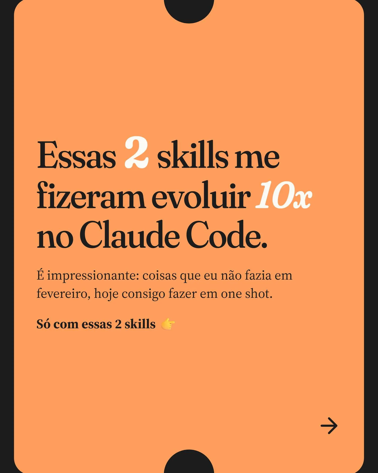 Carrossel "2 skills" — slide 1