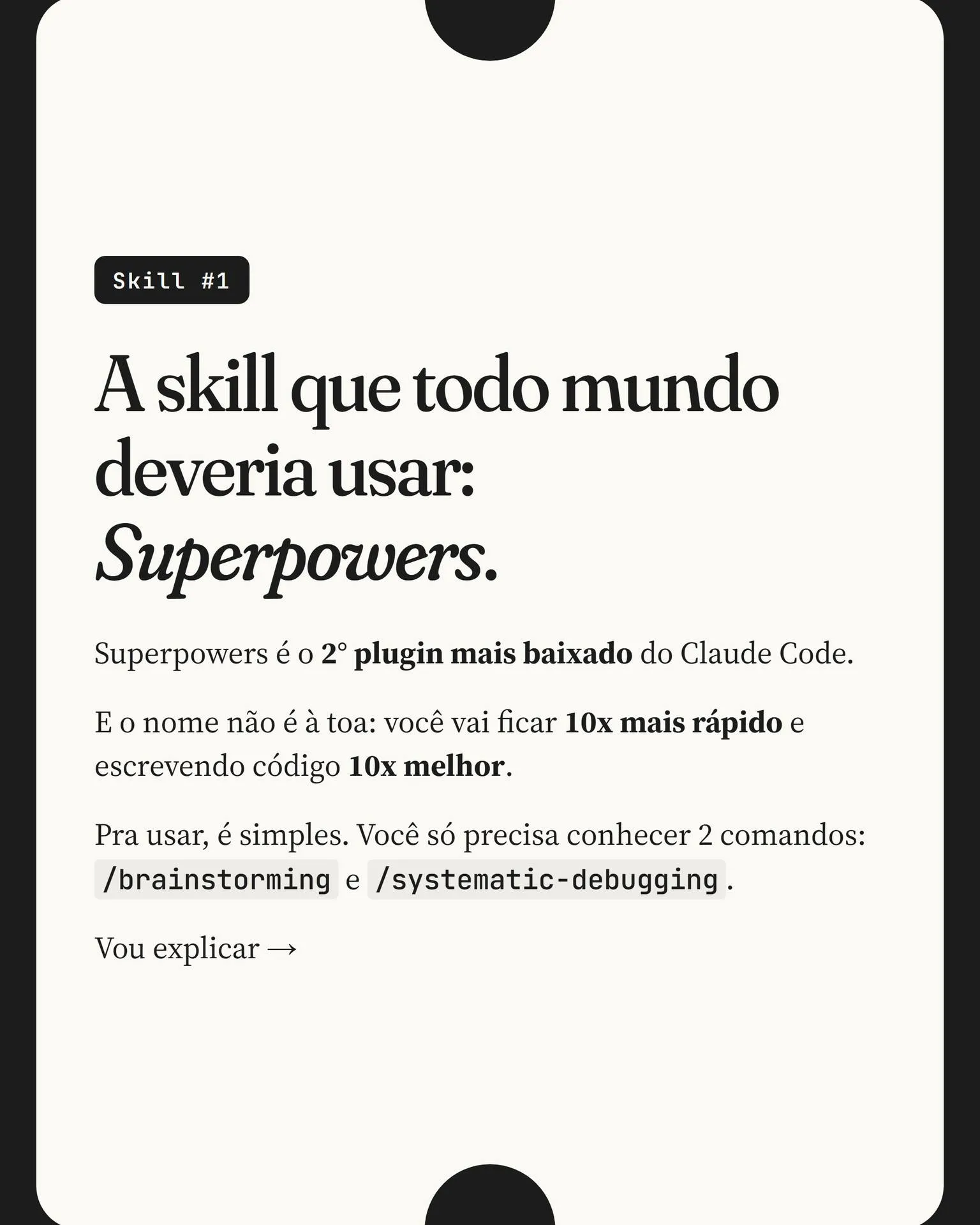 Carrossel "2 skills" — slide 3